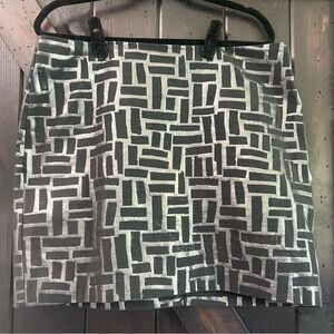 Banana Republic Black and Silver Mini Pencil Skirt l 14